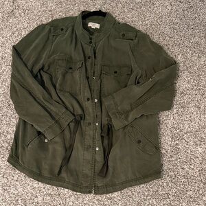 LOFT Dark Green Utility Jacket